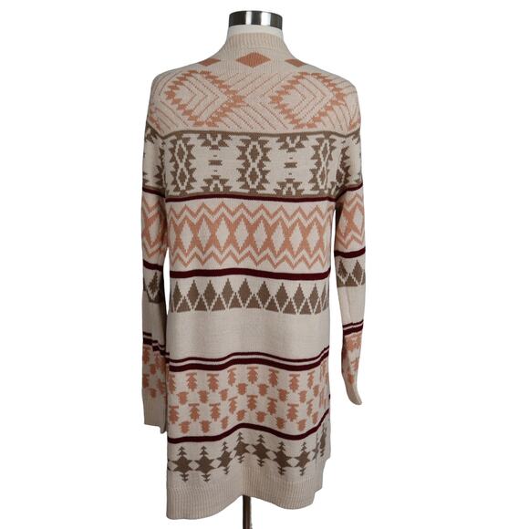 Tobi Womens Waterfall Cardigan Sweater Size M/L Aztec Southwestern Open Front - Picture 3 of 7